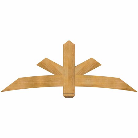 Ekena Millwork Alberta Rough Sawn Timber Gable Bracket, Western Red Cedar, 72"W x 27"H x 6"D x 6"F, 9/12 Pitch GBW072X27X0606ALB00RWR